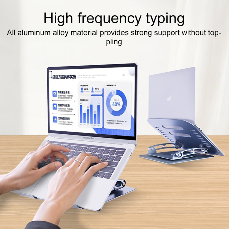 R- JUST HZ08-1 Rotating Two Holes Lifting Laptop Stand