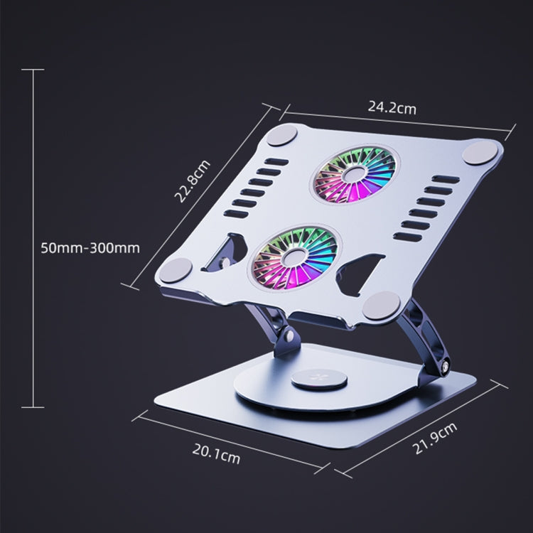 R- JUST HZ13-1 Rotating Foldable Multi-Angle Aluminum Alloy Laptop Fan Bracket