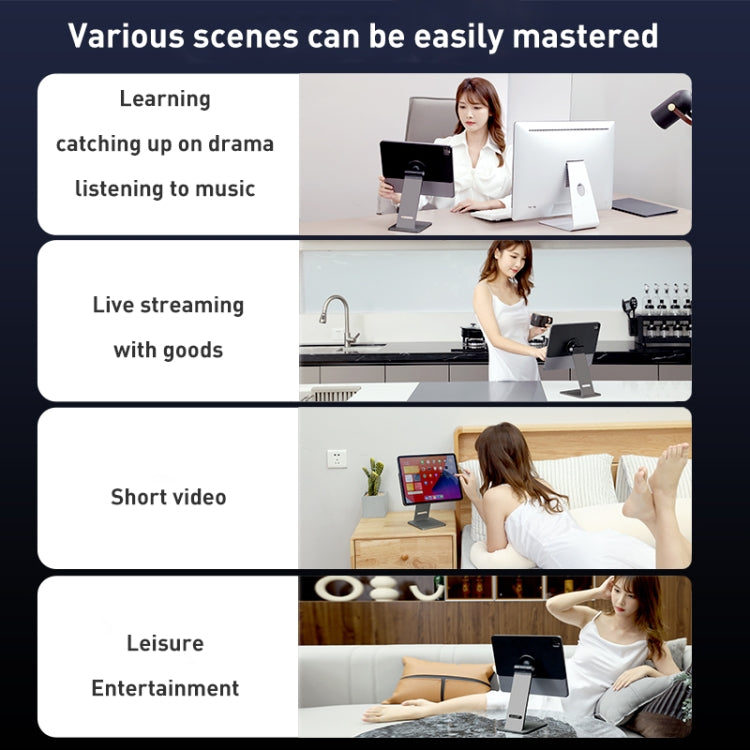 For iPad 11 inch R-JUST HZ36 360-degree Rotating Aluminum Alloy Magnetic Tablet Stand, For iPad 11 inch