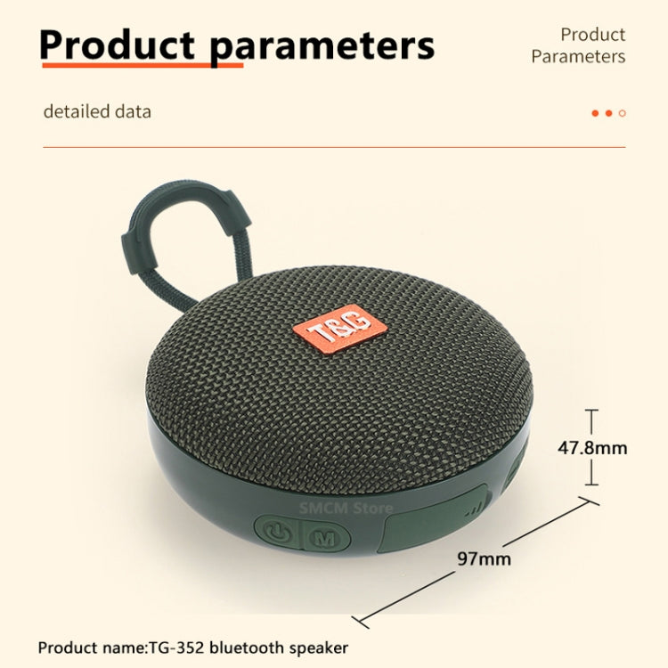 T&G TG352 Outdoor Portable Riding Wireless Bluetooth Speaker TWS Stereo Subwoofer, Support Handsfree Call / FM / TF