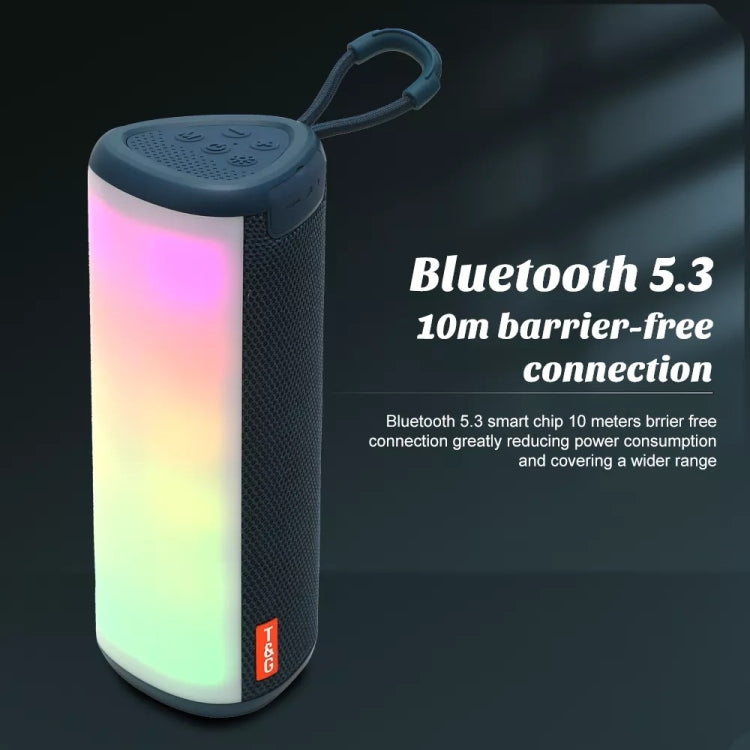 T&G TG357 Portable Wireless Bluetooth Speaker Outdoor Subwoofer with RGB Colorful Light & TWS, TG357
