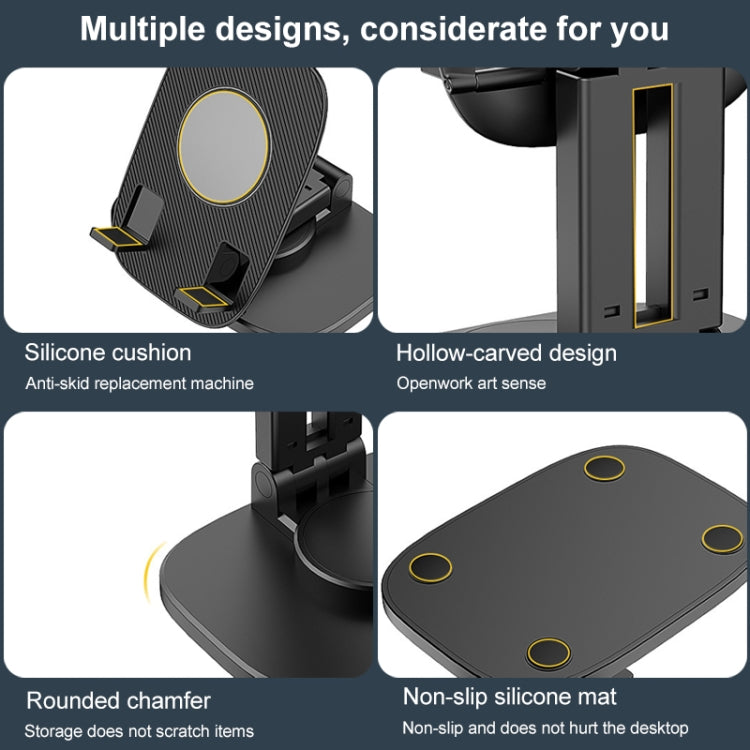 FD5 B028 Foldable Rotating Desktop Phone Tablet Holder, FD5 B028