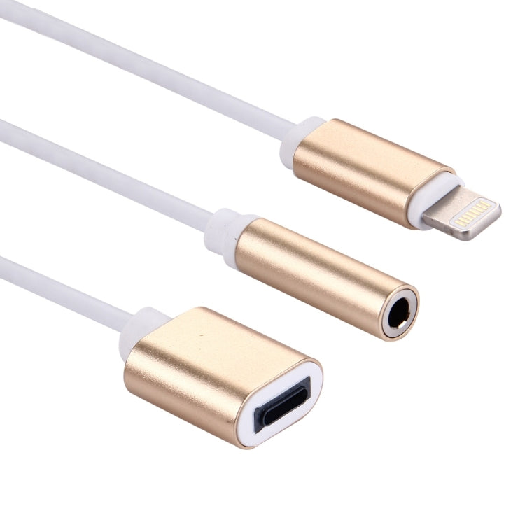 10cm 8 Pin Female & 3.5mm Audio Female to 8 Pin Male Charger&#160;Adapter Cable, Support All IOS Systems