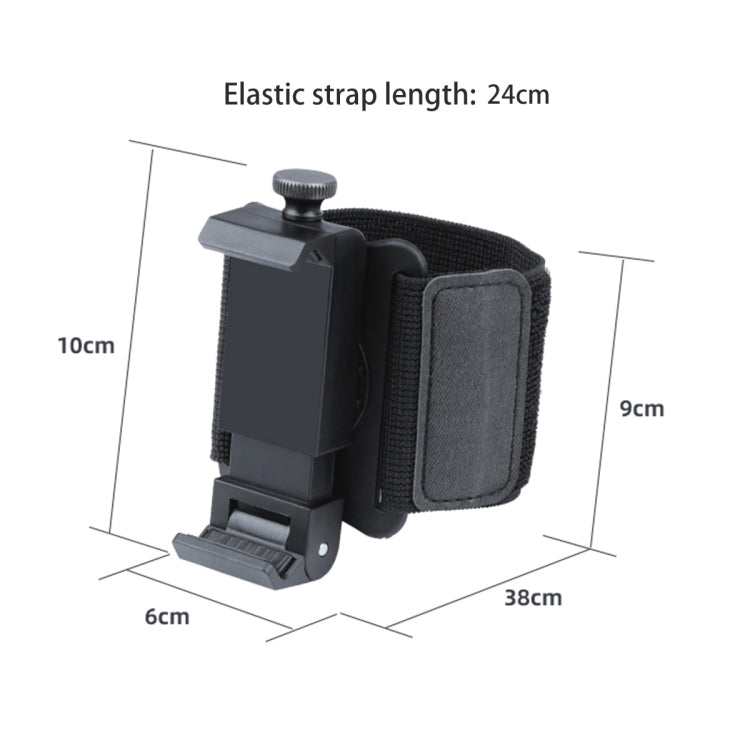 Bracelet élastique avec support de téléphone mains libres, longueur du bracelet : 24 cm, longueur du bracelet : 24 cm
