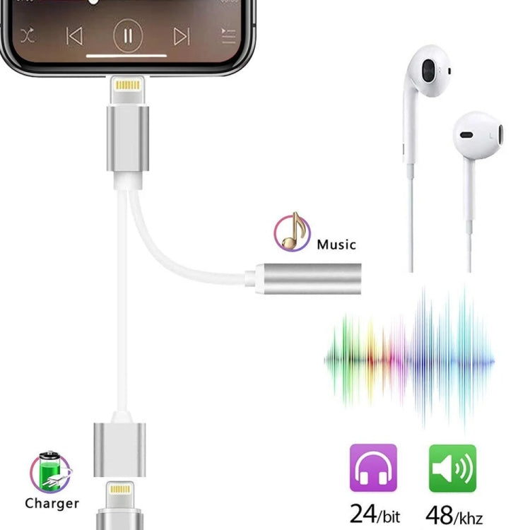 Câble adaptateur de chargeur 10 cm 8 broches femelle et 3,5 mm audio femelle vers 8 broches mâle, compatible avec tous les systèmes iOS