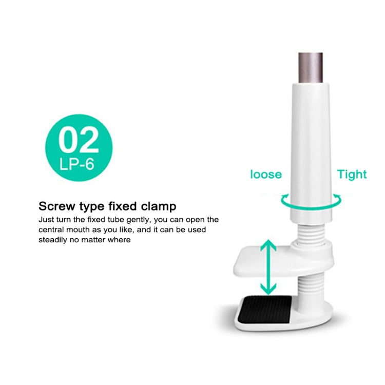 UBN-30 Classic Style Universal 360 Degrees Rotating Detachable Two-stage Lazy Bracket Mobile Phone / Tablet Desktop Bracket with Bilateral Pull Chuck