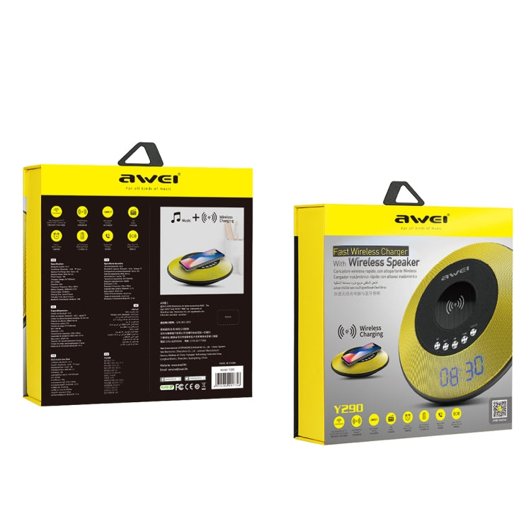 awei Y290 5W Fast Wireless Charger with Bluetooth Speaker, Y290