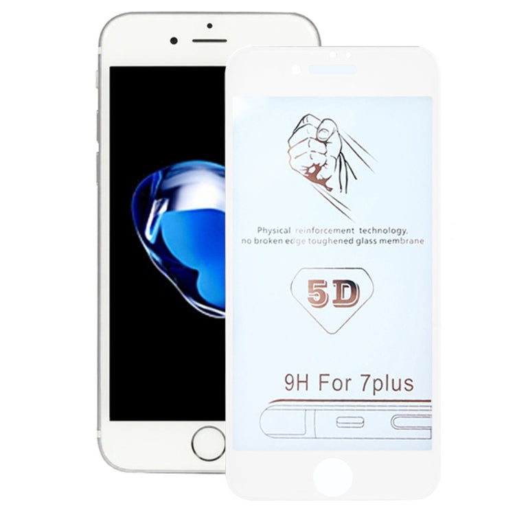 Protecteur d'écran en verre trempé pour iPhone 7, 0,3 mm, dureté de surface 9H, bords incurvés 4D, plein écran