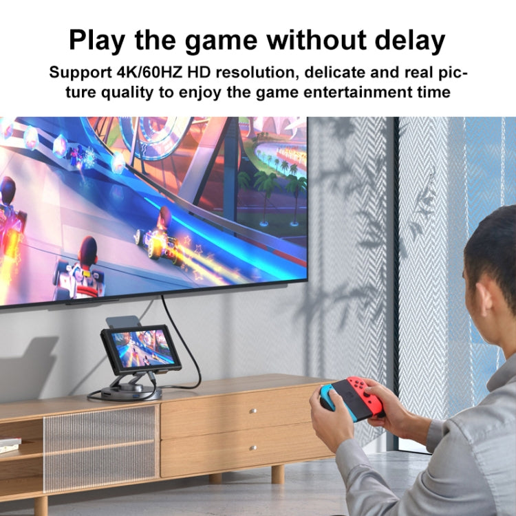 V269A 10 in 1 Type-C / USB-C PD Power 4K/60Hz Multiport HUB Expansion Dock Swivel Stand HDMI Dongle Docking Station, V269A