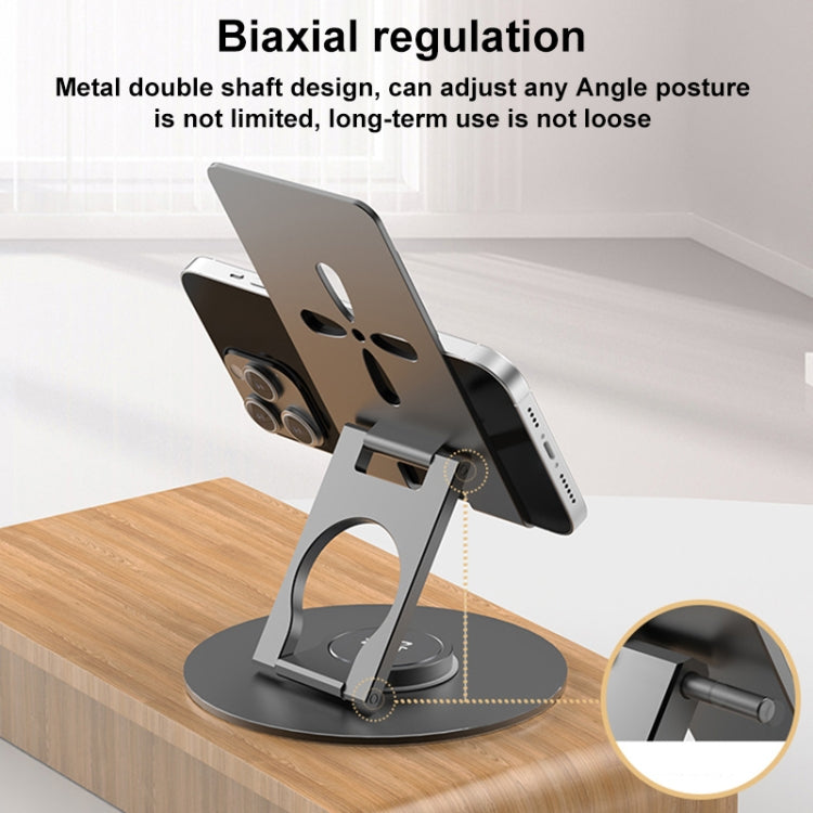 V269C 360 Degree Rotation Aluminum Alloy Desktop Phone Tablet Holder, V269C