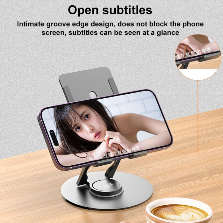 V269C 360 Degree Rotation Aluminum Alloy Desktop Phone Tablet Holder, V269C