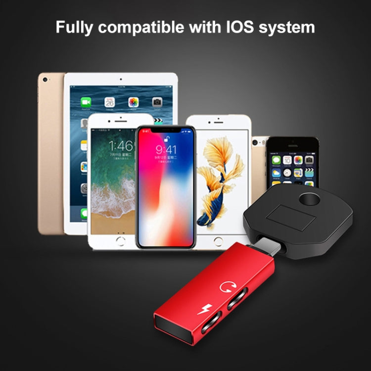 RC16 Dual 8 Pin Female to 8 Pin Male Key Shape Mini Portable Audio & Charge Adapter