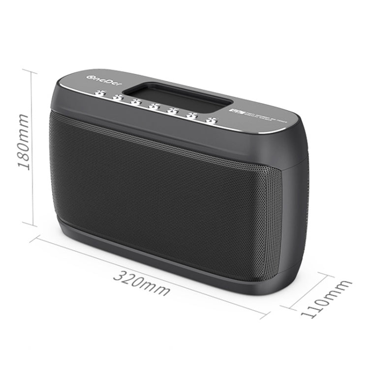 OneDer D1 60W Portable HiFi Bass Wireless Bluetooth Speaker, Support Hands-free / USB / AUX / TF