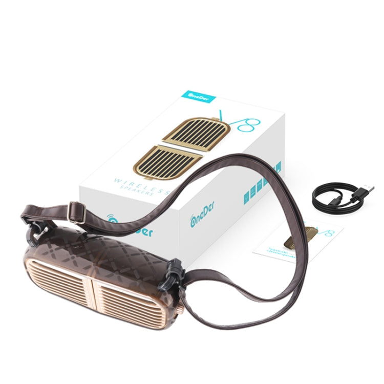 Oneder V8 Magnetic Suction Pair Stereo Sound Box Wireless Bluetooth Speaker with Strap, Support Hands-free & TF Card & AUX & USB Drive