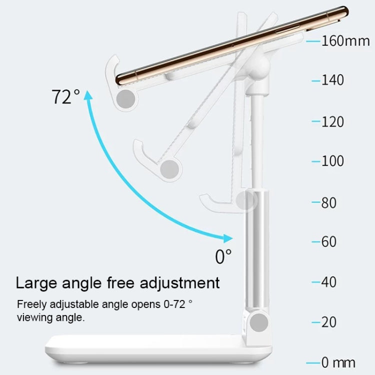 CH002 Universal Portable Foldable Mobile Phone Tablet Desktop Holder Bracket with Mirror