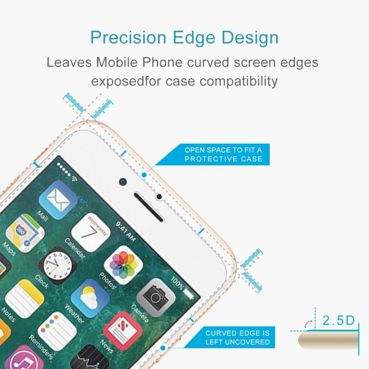 2 PCS for iPhone 8 Plus & iPhone 7 Plus 0.26mm 9H Surface Hardness 2.5D Explosion-proof Tempered Glass Non-full Screen Film, For 8 Plus & iPhone 7 Plus