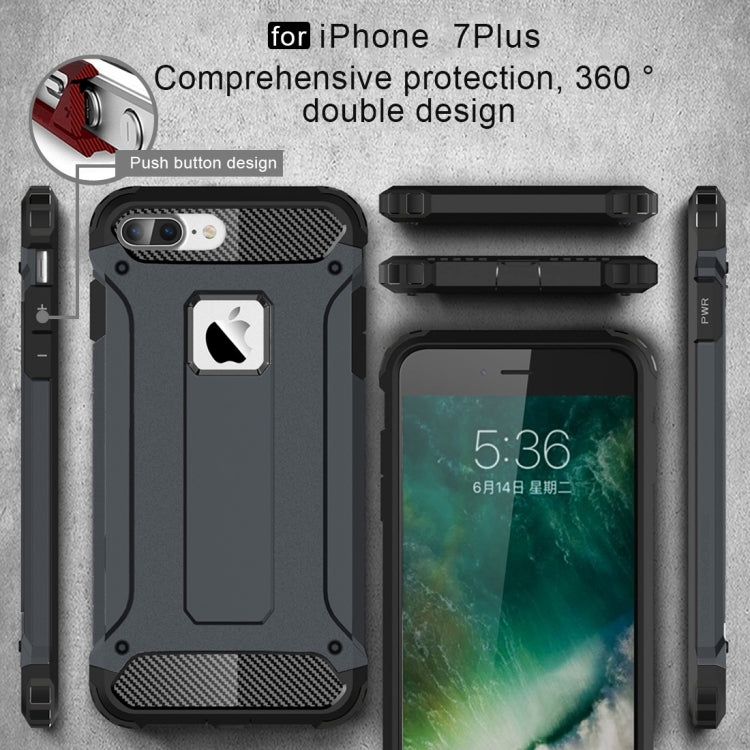 For iPhone 8 Plus & 7 Plus   Tough Armor TPU + PC Combination Case