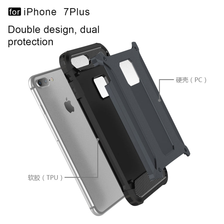 For iPhone 8 Plus & 7 Plus   Tough Armor TPU + PC Combination Case