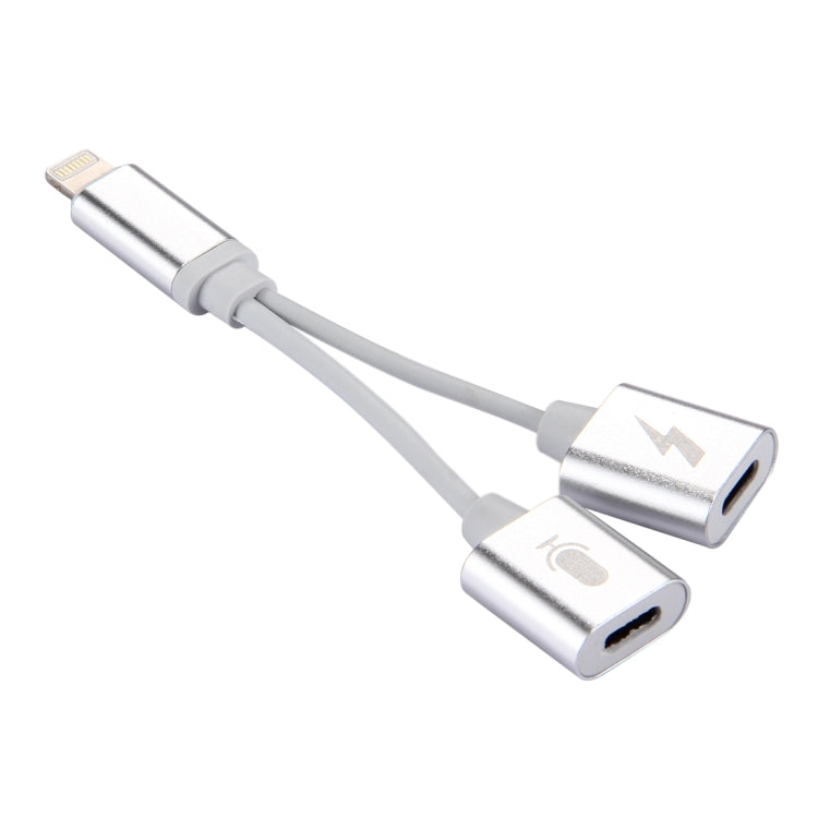 8 Pin Male to Female Charger + 8 Pin Female Audio Adapter, Support iOS 10.3.1 or Above Phones & Call Function