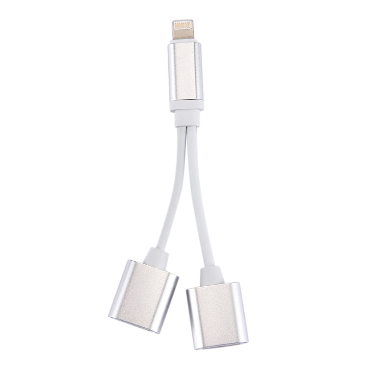 8 Pin Male to Female Charger + 8 Pin Female Audio Adapter, Support iOS 10.3.1 or Above Phones & Call Function