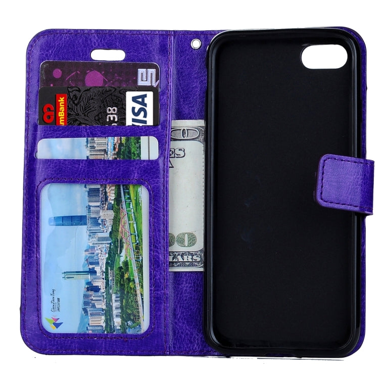 For iPhone 8 Plus & 7 Plus   Crazy Horse Texture Horizontal Flip Leather Case with Magnetic Buckle & Holder & Card Slots & Wallet & Photo Frame, For 8P & 7P