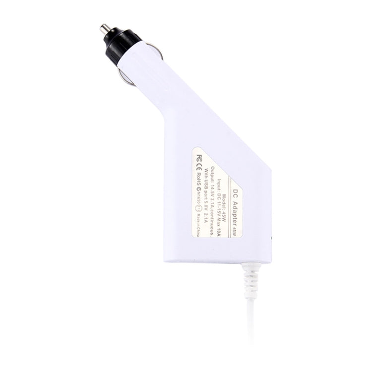 45W 14.5V 3.1A 5 Pin T Style MagSafe 1 Car Charger with 1 USB Port for Apple Macbook A1150 / A1151 / A1172 / A1184 / A1211 / A1370 , Length: 1.7m, 45W 14.5V 3.1A