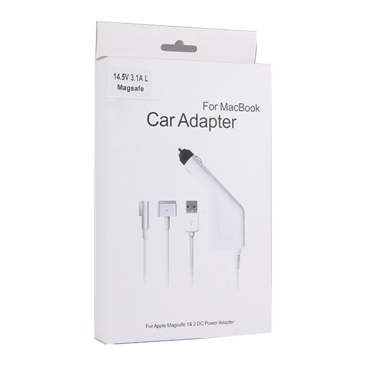 45W 14.5V 3.1A 5 Pin T Style MagSafe 1 Car Charger with 1 USB Port for Apple Macbook A1150 / A1151 / A1172 / A1184 / A1211 / A1370 , Length: 1.7m, 45W 14.5V 3.1A