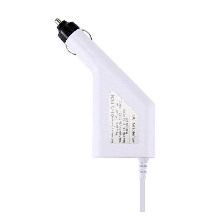 60W 16.5V 3.65A 5 Pin T Style MagSafe 1 Car Charger with 1 USB Port for Apple Macbook A1150 / A1151 / A1172 / A1184 / A1211 / A1370 , Length: 1.7m, 60W 16.5V 3.65A