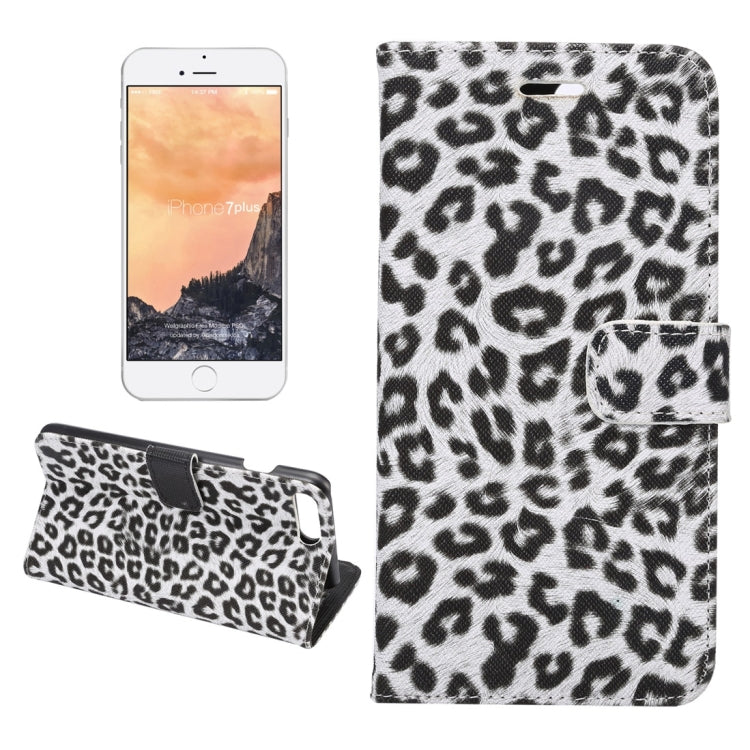 For iPhone 8 Plus & 7 Plus   Leopard Texture Horizontal Flip Leather Case with Holder & Card Slots & Wallet