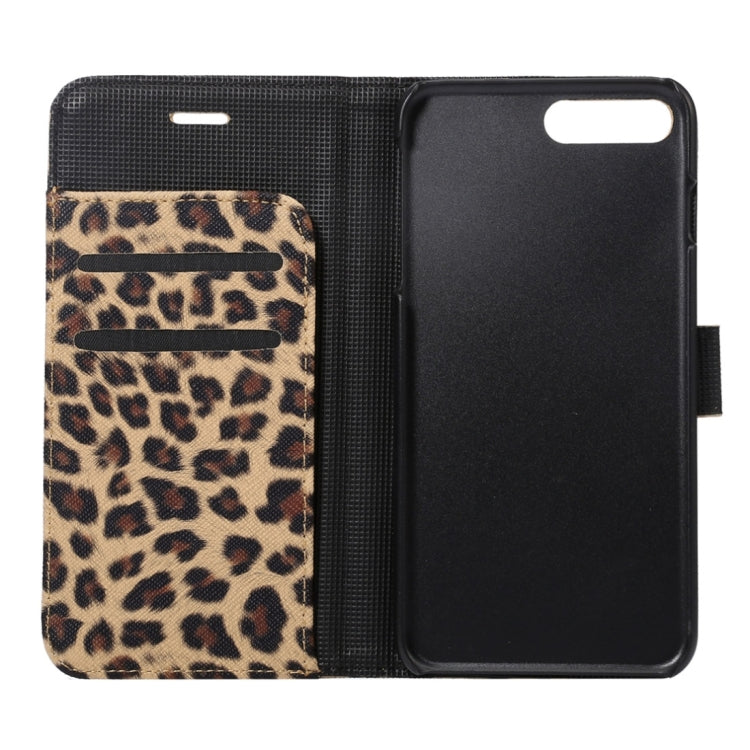 For iPhone 8 Plus & 7 Plus   Leopard Texture Horizontal Flip Leather Case with Holder & Card Slots & Wallet