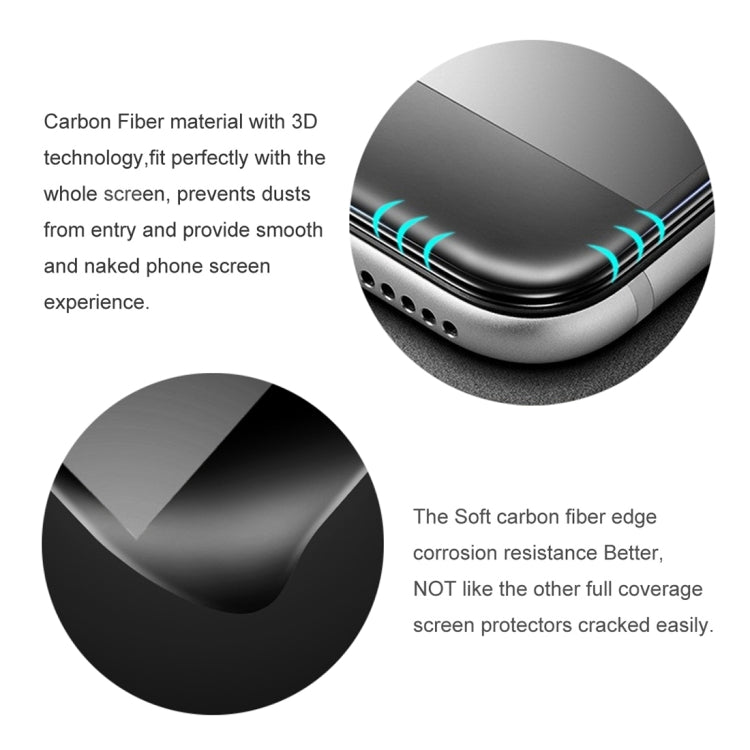 For iPhone 8 / 7 0.26mm 9H Surface Hardness 3D Explosion-proof Full Screen Carbon Fiber Soft Edges Tempered Glass Screen Film, For iPhone 8 / 7