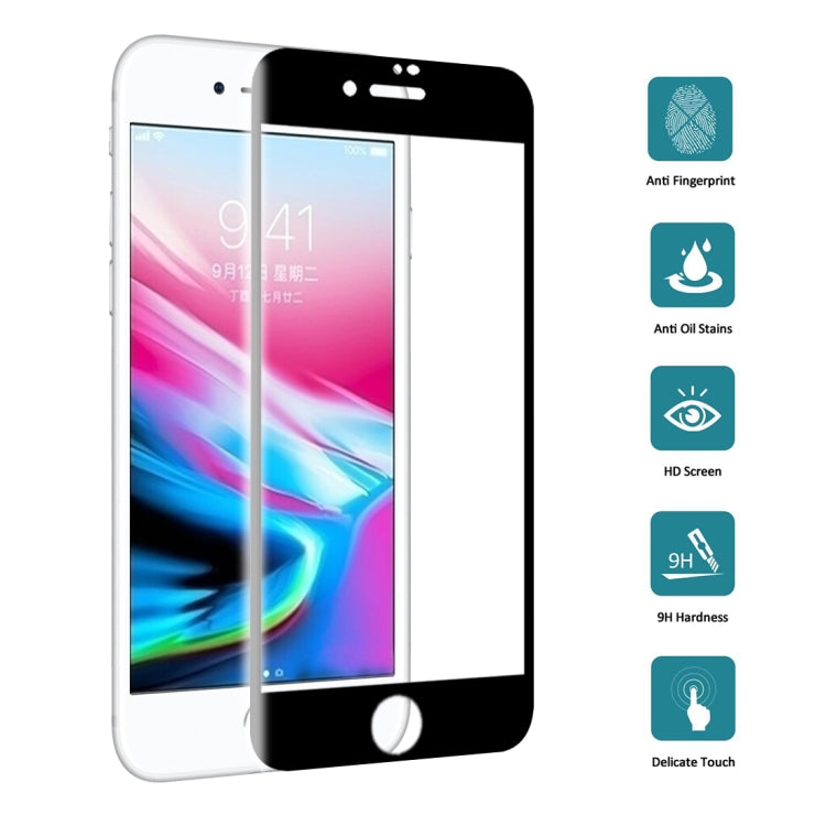 For iPhone SE 2020 / 8 / 7  0.3mm 9H Surface Hardness 4D Curved Full Screen Tempered Glass Screen Protector, For iPhone SE 2020 / 8 / 7(1 PC)