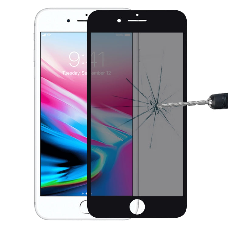 9H 6D Anti-peep Tempered Glass Film for iPhone SE 2022 / 2020 / 8 / 7, For iPhone 7(White), For iPhone SE 2022 / 2020 / 8 / 7(Black)