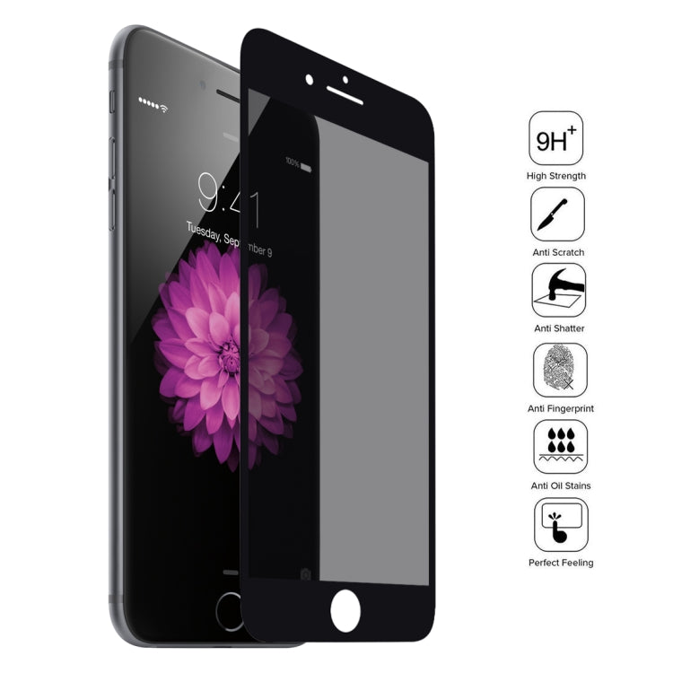 9H 6D Anti-peep Tempered Glass Film for iPhone SE 2022 / 2020 / 8 / 7, For iPhone SE 2022 / 2020 / 8 / 7(Black), For iPhone 7(White)