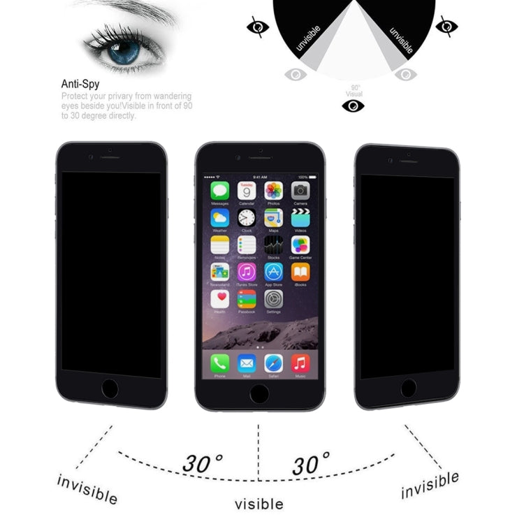 9H 6D Anti-peep Tempered Glass Film for iPhone SE 2022 / 2020 / 8 / 7, For iPhone SE 2022 / 2020 / 8 / 7(Black), For iPhone 7(White)