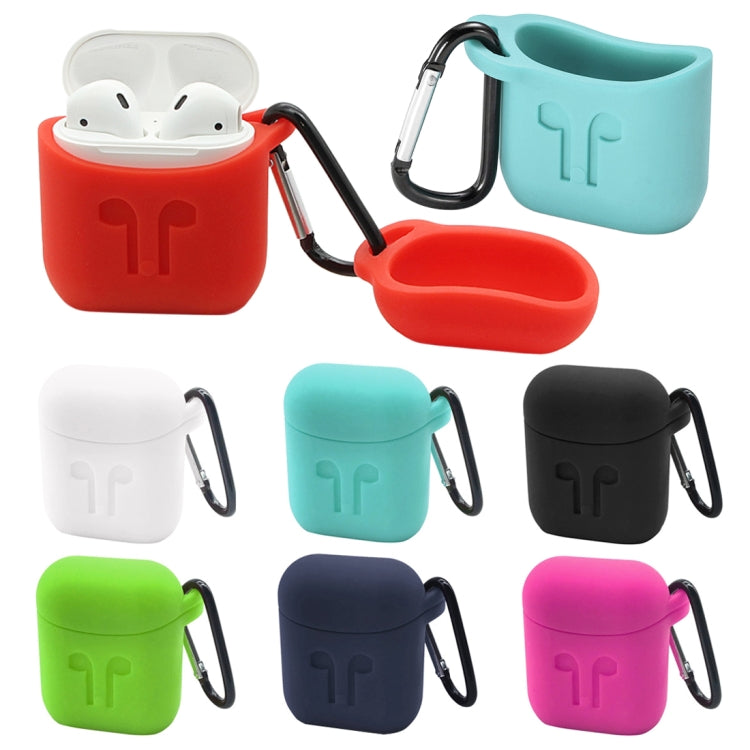 Étui de protection en silicone pour écouteurs sans fil Bluetooth portables, anti-perte et anti-chute, avec crochet, pour Apple AirPods 1/2