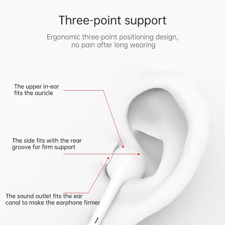 ML715 1.2m 8 Pin Port Wire Control Bluetooth Earphone, Support Music, Calls, Volume Control, ML715 Volume Control