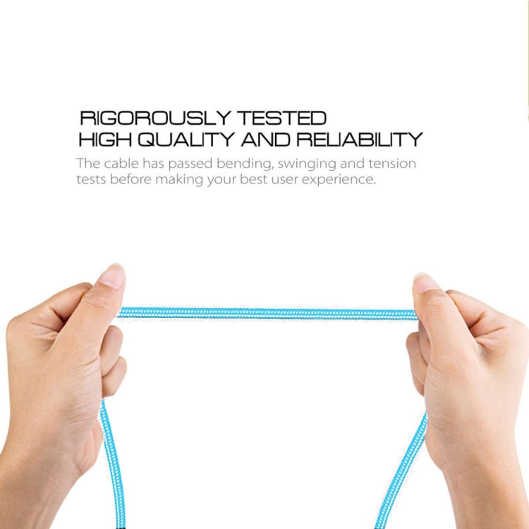 Câble de chargement et de synchronisation de données USB vers 8 broches en nylon tressé, 1 m, 2 A, noir, rose, gris, bleu, rouge et blanc