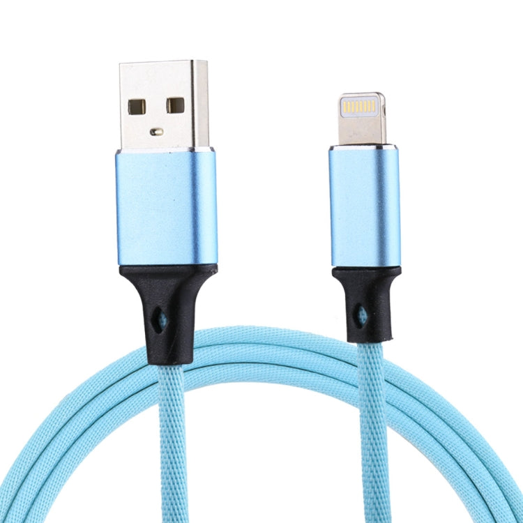 Câble de chargement et de synchronisation de données USB vers 8 broches en nylon tressé, 1 m, 2 A, noir, rose, gris, bleu, rouge et blanc