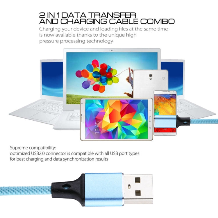 Câble de chargement et de synchronisation de données USB vers 8 broches en nylon tressé, 1 m, 2 A, noir, rose, gris, bleu, rouge et blanc