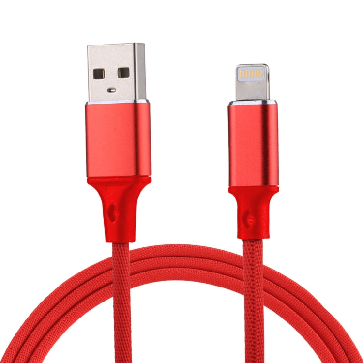 Câble de chargement et de synchronisation de données USB vers 8 broches en nylon tressé, 1 m, 2 A, noir, rose, gris, bleu, rouge et blanc