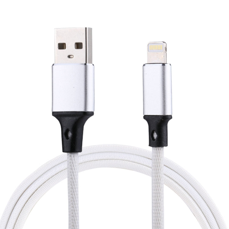 Câble de chargement et de synchronisation de données USB vers 8 broches en nylon tressé, 1 m, 2 A, noir, rose, gris, bleu, rouge et blanc