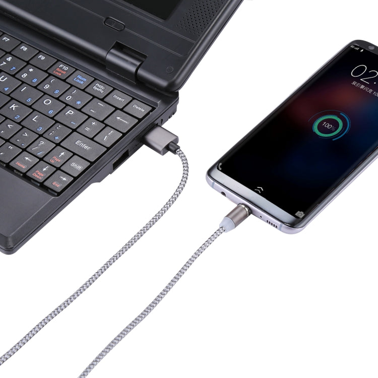 Câble de chargement et de synchronisation de données Weave 8 broches + Micro USB + USB-C / Type-C vers USB de 1,05 m avec indicateur LED