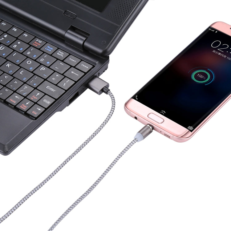 Câble de chargement et de synchronisation de données Weave 8 broches + Micro USB + USB-C / Type-C vers USB de 1,05 m avec indicateur LED