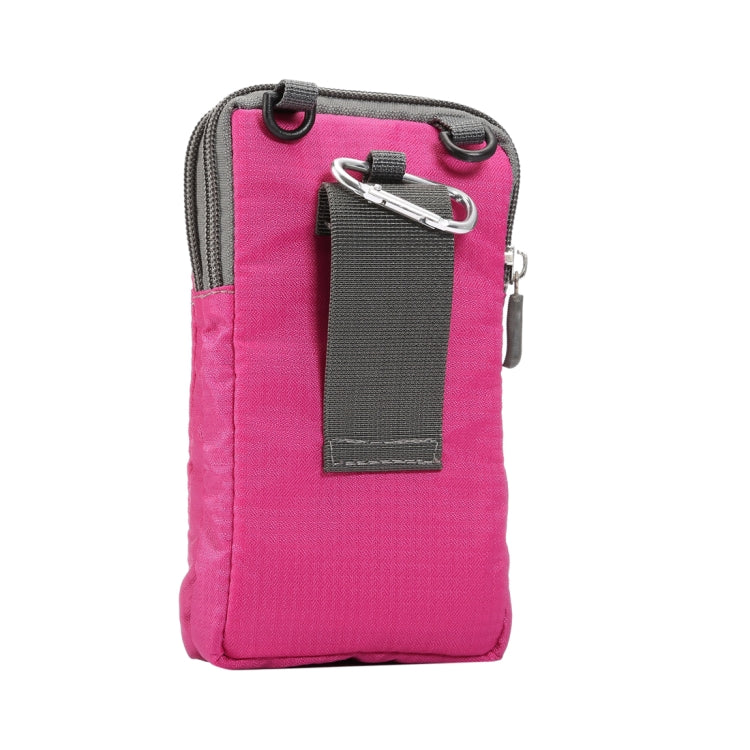 Multi-function Casual Sport Mobile Phone Double Zipper Waist Pack Diagonal Bag for 6.9 Inch or Below Smartphones
