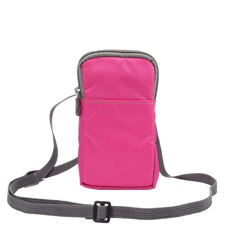 Multi-function Casual Sport Mobile Phone Double Zipper Waist Pack Diagonal Bag for 6.9 Inch or Below Smartphones