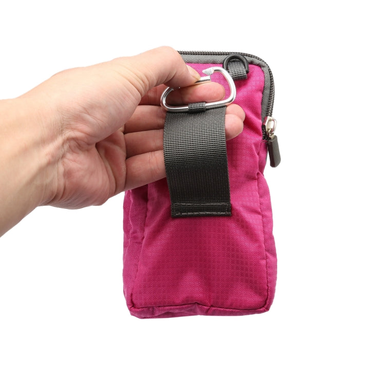 Multi-function Casual Sport Mobile Phone Double Zipper Waist Pack Diagonal Bag for 6.9 Inch or Below Smartphones