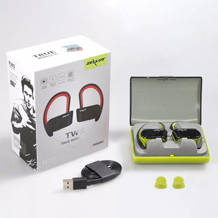 ZEALOT H10 TWS Ture Wireless Stereo Double Earphones Dust-proof Sweat-proof Bluetooth Earphone with Charging Box