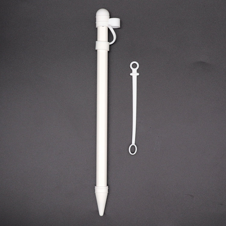 Étui de protection 3 en 1 en silicone pour Apple Pencil, gris et blanc, avec stylet tactile et stylet Nip Pen