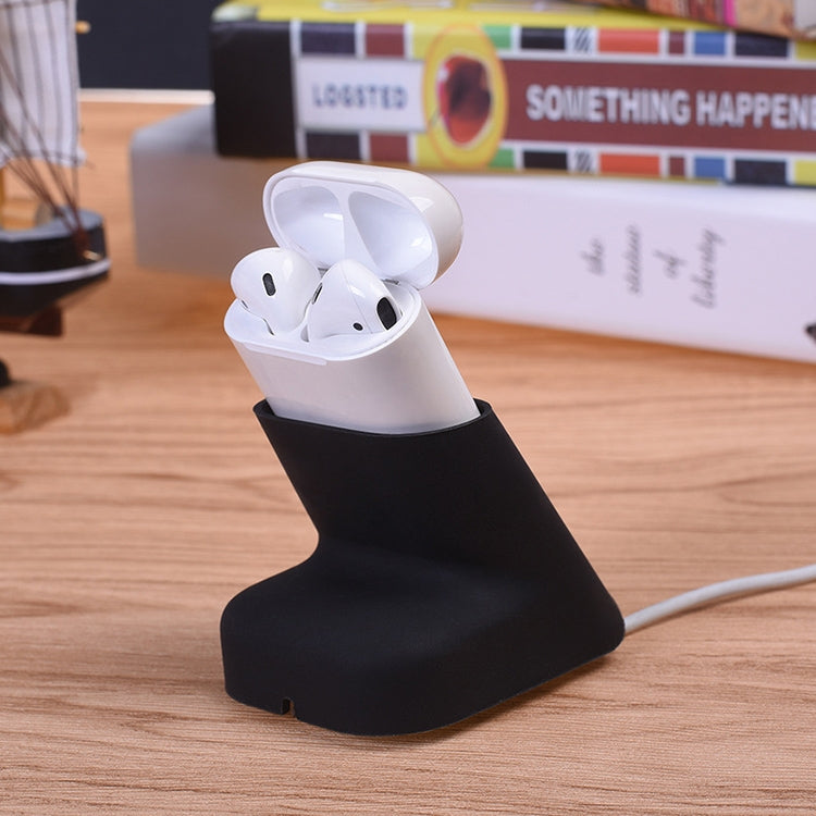 For Apple AirPods Creative Wireless Bluetooth Earphone Silicone Charging Box Charging Seat (Earphone is not Included), Size: 5.1*5.4*6.7cm